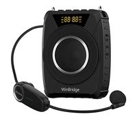 Bluetooth 5.0 Voice Amplifier with Wireless Mic Headset, Waterproof Personal Microphone Wireless Voice Amplifier, 20W Loudly Portable Megaphone PA System for Teachers, Safety Drills, Outdoors Indoors