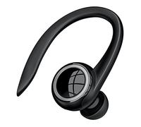 Bluetooth 5.2 Headset, Single Ear Earpiece Earphone with Mic, Hook, Noise Cancelling Headset for Business, Trucker, Driver, Wireless Bone Conduction Headphone with Ear Caps (S/M/L) for iPhone Android