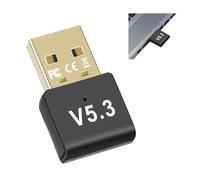 Bluetooth 5.3 Adapter for PC Desktop - Wireless Transmitter for Windows 11/10/8.1, Usb Bluetooth 5.3 Adapter Gaming Audio Only Transmitter, Bluetooth Network Adapters - Plug & Play 20 M Range