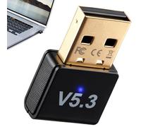 Bluetooth 5.3 Adapter USB Bluetooth Dongle Receiver for Multi Wireless Devices Long Range EDR and BLE Modes Plug and Play Supports Windows 11/10/8.1 for Game Controller Headphone Keyboard Mouse Printe