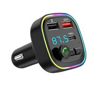 Bluetooth 5.3 FM Transmitter for Car, Bluetooth Car Adapter, QC3.0 & PD 20W Fast Charging, Universal Car Charger with Dual USB and 1 Type-C, Hands Free Calling, Supports USB/TF/Micro SD