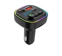 Bluetooth 5.3 FM Transmitter for Car,Car Bluetooth Transmitter,Bluetooth Car Adapter,PD 20W & QC 3.0 Fast Charging with Dual USB and 1 Type-C,Hands Free Calling FM Transmitter,Supports U