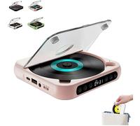 Bluetooth 5.3 Portable Cd Player, Compact Rechargeable Hi-fi Music Player For Home, Travel & Car, Supports Cd/aux/usb, Lightweight & Stylish Design pink 1pcs