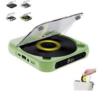 Bluetooth 5.3 Portable Cd Player, Compact Rechargeable Hi-fi Music Player For Home, Travel & Car, Supports Cd/aux/usb, Lightweight & Stylish Design green 1pcs