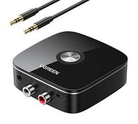 UGREEN Bluetooth 5.3 Receiver for Hi-Fi, Low Latency Audio, 3.5mm Jack Aux and RCA Connection, Long Range, Dual Pairing, Bluetooth Adapter for HiFi Amplifier, Home Stereo, Speaker