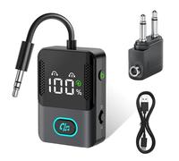 Bluetooth 5.3 Transmitter Receiver for Airplane, 2-in-1 Wireless Bluetooth Adapter, Dual Pairing, Stable Connection, 3.5mm Aux Audio Jack,for Flight/TV/PC/Car/Speaker/Gym