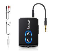 Bluetooth 5.3 Transmitter Receiver for TV to 2 Headphones | Dual Link aptX Adaptive/LL/HD Audio with Volume Control, 3.5mm AUX/RCA Jack Bluetooth Adapter for Home Stereo, Airplane, Gym