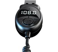 Bluetooth 5.3 Wireless Car FM Transmitter Aux Adapter USB to 3.5mm Jack Audio Music Mic Handsfree Adapter for Car Speaker