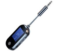 Bluetooth 5.4 Airplane Transmitter Adapter with LCD Screen for Airpods Flight, Wireless Bluetooth 3.5mm Aux Audio Transmitter/Receiver for Headp[hone, TV, Car Stereo, Home Speaker