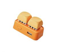 Bluetooth 5.4 RGB Page Turner for E-Readers, Mechanical Remote Control, Rechargeable Page Flip & Media Controller for iOS Android Phone Tablet (Orange)