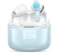 Bluetooth 5.4 Wireless Earbuds, 4 Mic Noise Cancelling, 40H Deep Bass, IP7 Waterproof, USB-C, LED Display