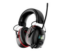 Bluetooth 6.0 AM/FM Gel Hearing Protection, Radio Headphones with Digital Display, 30 SNR Noise Reduction Safety Earmuffs with Rechargeable 2000 mAh Large Battery, Ear Protector for Mowing Lawn Work
