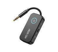 Bluetooth 6.0 Transmitter Receiver for 2 Airpods or Headphones, Airplane Travel Essentials 2-in-1 Wireless Bluetooth Adapter, 3.5MM AUX Jack Adapter on Flight, TV, Car Stereo
