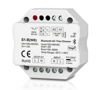 Bluetooth AC Triac Dimmer Support Dimmable LED Driver Incandescent Lamps Halogen Lamps Push Dimming 4 Zone RF Remote White