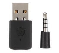Bluetooth Adapter for Dual Mode Transmitter Receiver Wireless Dongle, USB C Mini Bluetooth Audio Adapter with 3.5mm Mic Support, Headsets, 33ft Range, A2DP HSP