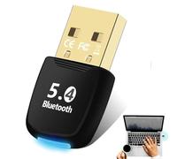 Bluetooth Adapter for PC, 5.4 Bluetooth Dongle 20M Range USB Adapter for PC, Plug and Play USB Dongle Free Diver Supports Windows 11/10/8.1 for Controller, Headphone, Keyboard, Mouse etc.