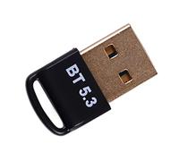 Bluetooth Adapter for PC, Bluetooth 5.3 USB Adapter, Fast Transfer and Delayless, Bluetooth Dongle Transmitter Receiver for Windows 8.1 10 11 PC