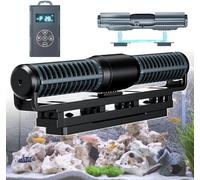 Bluetooth Aquarium Wave Maker Pump, Ultra-Quiet Cross-Flow Pump with Strong Magnetic Base, APP & Manual Control for Marine Reef Fish Tank, Simulates Natural Ocean Currents-DCW70