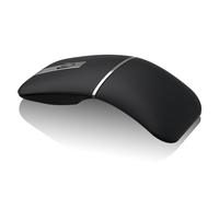 Bluetooth Arc Mouse, Portable Wireless Curved Mouse, Rechargeable Dual Mode Mouse(BT5.0/3.0+2.4G), Ultra Thin USB Optical Computer Mice for PC Laptop Mac iPad iPhone Tablet Smart Phone - Black