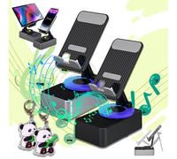 Bluetooth Audio Power Bank Bracket, 2024 Upgrade Smart Bluetooth Speaker with Stand, Foldable Cellphone Stand with Bluetooth Speaker and Power Bank, 360° Rotation, 9D HiFi Stereo Sound (Mixed*2)