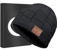 Bluetooth Beanie, Upgraded Hat Headphones Headset Winter Music Hat Knit Running Cap with Speakers & Mic Unique Christmas Tech Gifts for Women Mom Her Him Men Teens Boys Girls