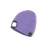 Bluetooth Beanie Hat with Light, Headlamp Cap with Headphones and Built-in Speaker Mic, Gifts for Men Women Teen, Taro Purple, One size