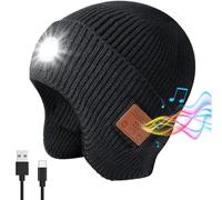 Bluetooth Beanie Hats for Men, Upgraded Musical Knitted Cap, Rechargeable Wireless Headphones Beanie Hat, Removable & Washable Beanie Hat with Bluetooth，Music Beanie Cap for Walking, Running, Hiking