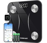 Bluetooth Body Fat Scales, INSMART Smart Digital Bathroom Weight Weighing Scales for Body Composition Analyzer with Smart APP, Body Composition Fitbit Scales for Fitness (ST/LB/KG)