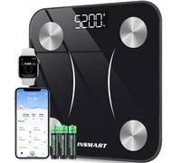 Bluetooth Body Fat Scales, INSMART Smart Digital Bathroom Weight Weighing Scales for Body Composition Analyzer with Smart APP, Body Composition Fitbit Scales for Fitness (ST/LB/KG)