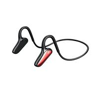 Bluetooth Bone Conduction Headphones Wireless Stereo Noise Cancelling Built In Microphone Sports Suitable For Running Cycling Yoga Hiking Driving Travel in Ear Earbuds (Red, One Size)