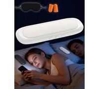 Bluetooth Bone Conduction Sleep Speaker for Pillow, Under Pillow Sleep Bone Conduction Bluetooth Speaker, Wireless Pillow Speaker for Side Sleeper, Low-Profile Night Audio for Music Audiobook (White)