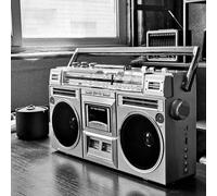 Bluetooth Boombox, 80s Style Cassette Player with AM/FM Radio, Supports SD/USB Input, Converts Cassettes to Digital Format