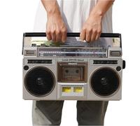 Bluetooth Boombox Cassette Player with AM/FM Radio, Built-in Stereo Speakers, Bass Boost, 3.5mm Headphone Jack, SD/USB Input