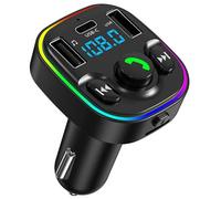 Bluetooth Car Adapter, Aux Bluetooth Adapter for Car, FM Transmitter 5.4, Radio Receiver Audio, 54W PD&QC 3.0 USB Type-C Charger Adopter for 12V/24V Cigarette Lighter, U Disk MP3 Music Player Device
