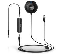 Bluetooth Car Adapter, AUX Bluetooth Adapter for Car with Ground Loop Noise Isolator for Handsfree Talking and Music Streaming, Wireless Bluetooth Receiver