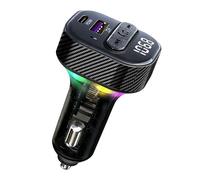 Bluetooth Car Adapter USB C Fast Charger-Bluetooth 5.3 FM Transmitter for Car Wireless Radio Receiver,LED Display,Hand-Free Calling,C ar Bluetooth Use