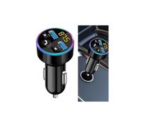 Bluetooth Car Charger Adapter,Car Bluetooth Transmitter,FM Wireless Radio Bluetooth Car Adapter,Han-d-Free Calling,Music Player,for iPhone 16 15 14 12 11 Pro Max,Samsung S24 S22 S21 S20 FE Ultra S23