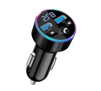 Bluetooth Car Charger Adapter, Car Radio Bluetooth Transmitter Receiver, Dual USB Ports, Hand-Free Calling, Music Player for iPhone 16 15 14 Pro Max 13 Plus, Samsung S25 S24 Ultra S23 S22 Plus