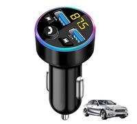 Bluetooth Car Charger Adapter, Car Wireless Radio Bluetooth Transmitter Receiver, Dual USB Ports, Hand-Free Calling, Music Player for iPhone 16 15 14 13 Plus, Samsung S25 S24 Ultra S23