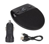 Bluetooth Car Phone System, Wireless Hands Free Calling Speakerphone with Bluetooth 5.0 Voice Prompts Annunciation Sun Visor Clip PVC 600mAh 1 Pack for Cars Trucks