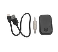 Bluetooth Car Receiver Bluetooth 5.0 Wireless AUX Adapter with Microphone for Hands Free Calling and Music Streaming Compatible with Cars Home Stereos TVs and Computers