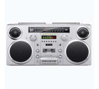 Bluetooth CD Player with AM/FM Radio, USB/SD Conversion, Aux In, Headphone Jack - Retro Design for Music Lovers