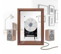 Bluetooth CD Player with LCD Display, Retro Music Photo Frame, Wall Mount & Desktop, Remote Control, Ideal for Home Decor & Festival Gift, Clear Transparent Design