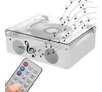 Bluetooth CD Player with Remote Control, Dual Speakers, and Rechargeable Battery for Versatile Music Playback