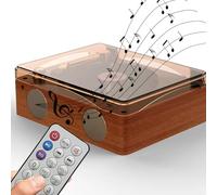 Bluetooth CD Player with Remote Control, Dual Speakers, and Rechargeable Battery for Versatile Music Playback