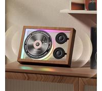 Bluetooth CD Speaker Photo Frame with Remote Control & Ambient Light - Stylish Music Decor for Home, Office, Corridor & Wall Art. (B)