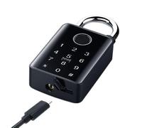 Bluetooth Controlled Graffiti Fingerprint Padlock Warehouse Yard Tarpaulin Van Waterproof Sunproof Fingerprint Padlock for Outdoor Use