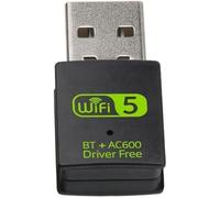 Bluetooth Dongle, WLAN USB Stick 600Mbps USB WiFi Bluetooth Adapter PC Dual Band 2.4GHz/5GHz Wireless Wi-Fi Network Card