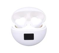 Bluetooth Earbuds Cute Heart Design Noise Cancelling Function for Girls Music Lovers (White)