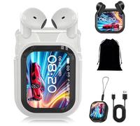 Bluetooth Earbuds, Waterproof Wireless Earphones with LED Display, High Fidelity Audio, LCD Touch Screen, 48H Battery Life for Office, Sports, and Study